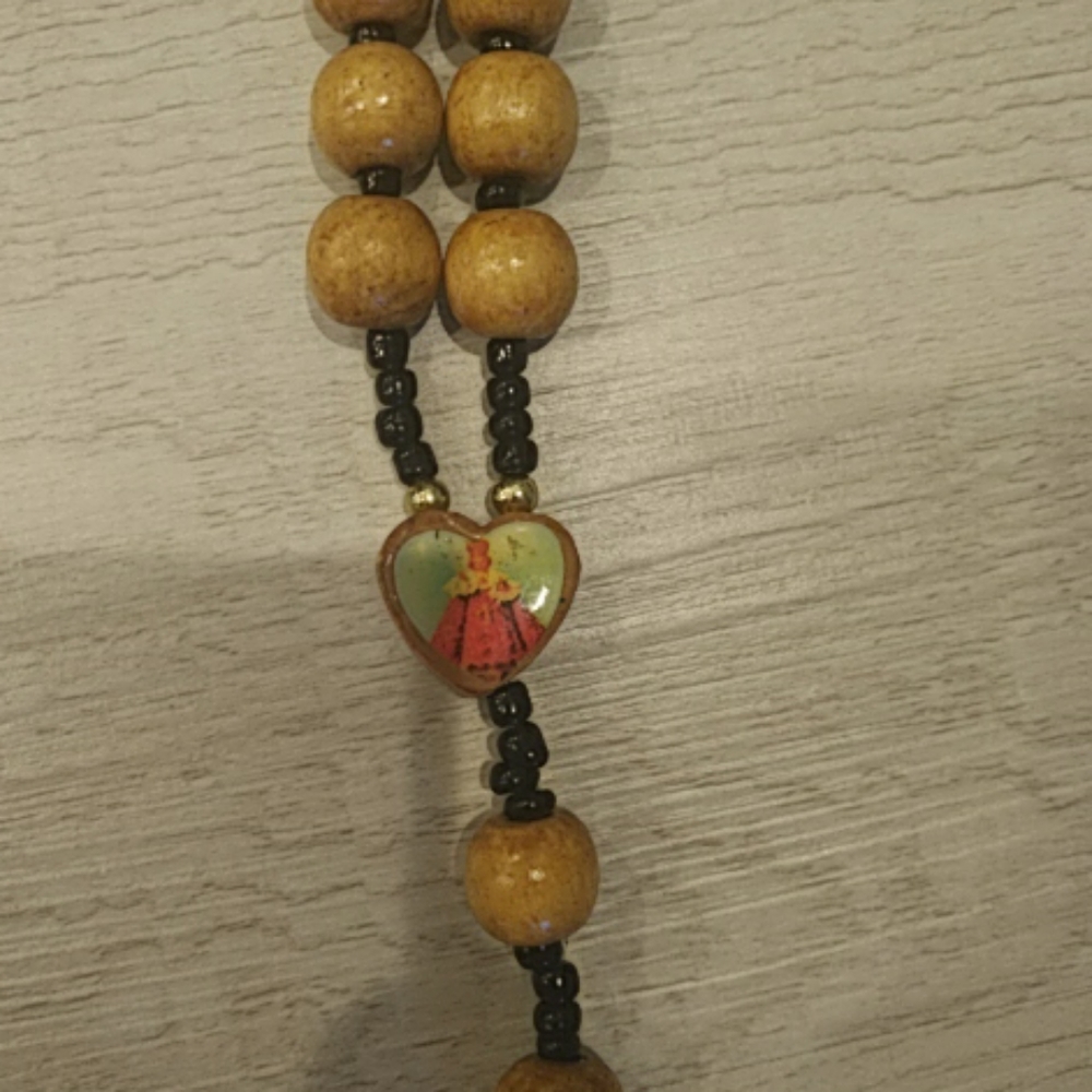 Vintage Wooden Beaded Rosary ✝️ - Picture 3 of 5